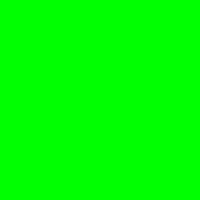 rgb colour code swatch 0, 225, 0, which is green.